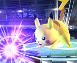 Fulmine di Pikachu rispettivamente da Melee e Brawl.